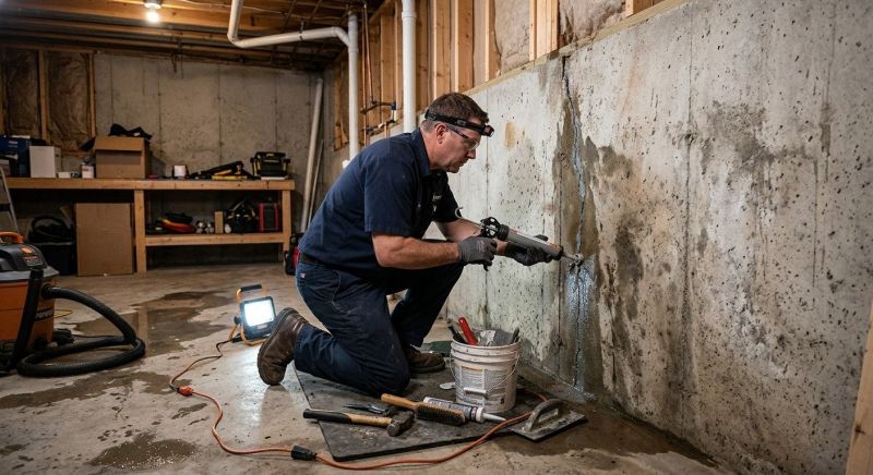 Basement Seepage Repair in Fredericksburg, VA